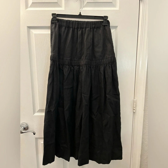 Kedem Sasson linen black skirt size 0 - Picture 1 of 4